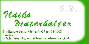 ildiko winterhalter business card
